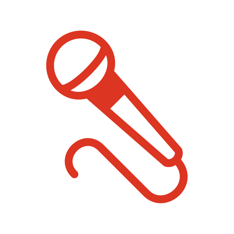 Icon zeigt einen Speaker auf einem Stuhl